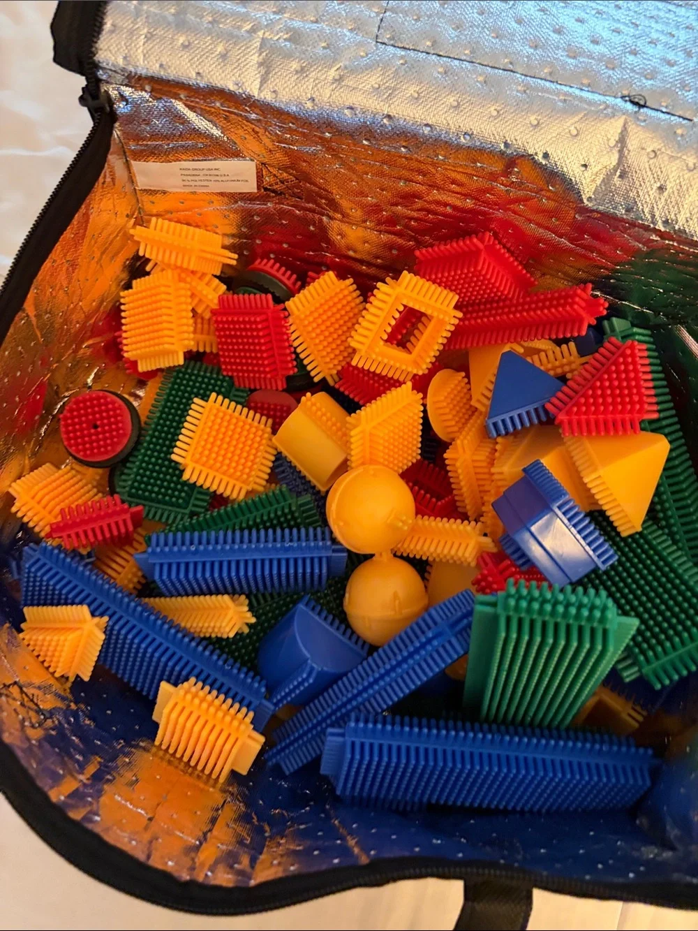 Large Assortment of Vintage Bristle Block’s- Bright Primary Colors
